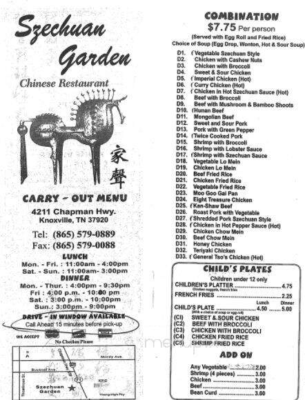Szechuan Garden Chinese Restaurant - Knoxville, TN
