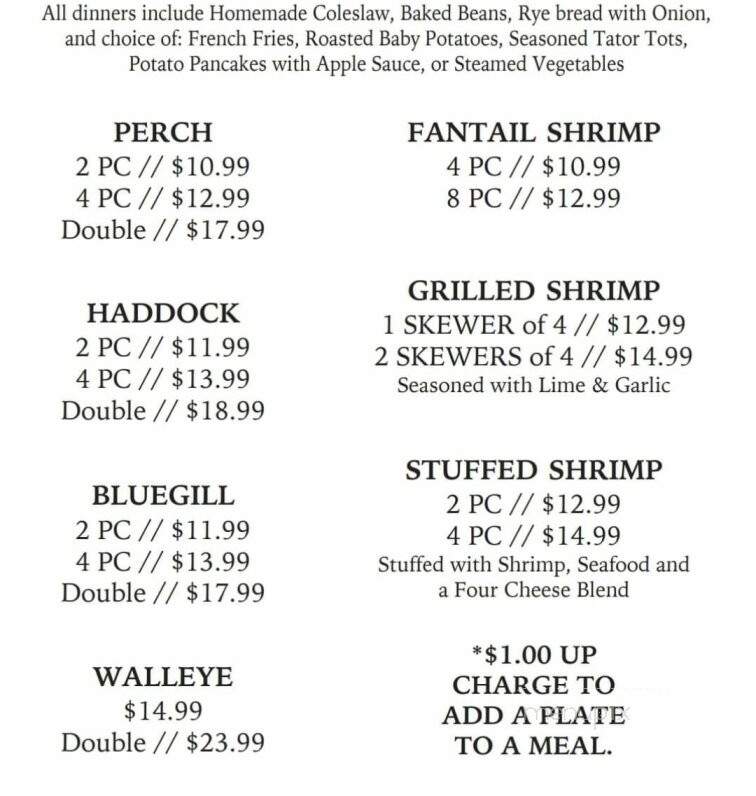 Sportsman's Cafe - Crivitz, WI menu_pic