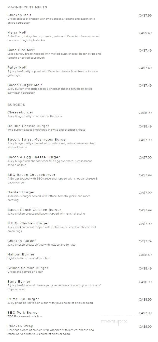 Jojo's Fish & Chips Bana Restaurant - Abbotsford, BC menu_pic