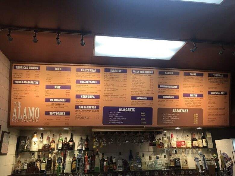 Alamo Restaurant - Valencia, CA menu_pic