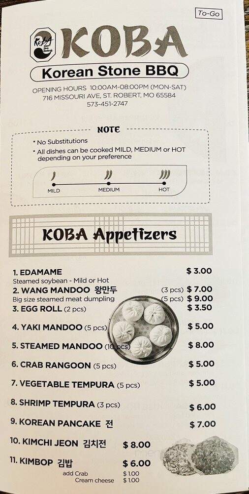Koba Korean Stone BBQ - St Robert, MO