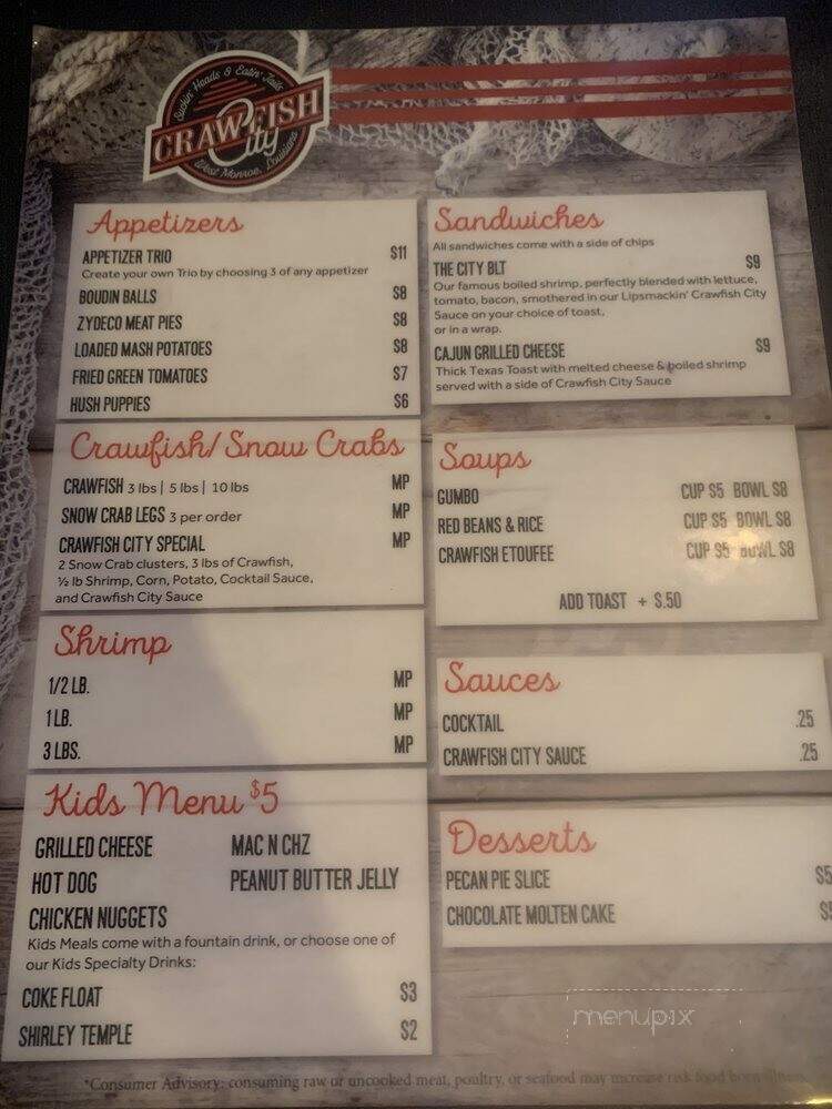 Crawfish City Of West Monroe - West Monroe, LA menu_pic