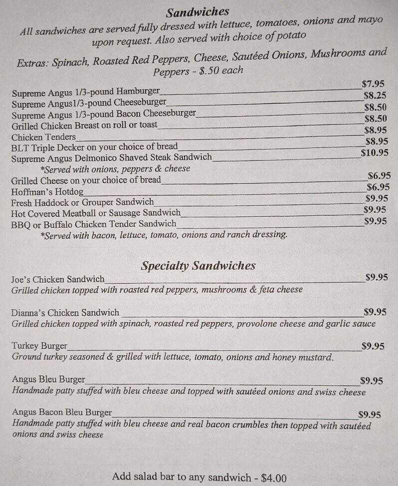 Gary's Restaurant - Canastota, NY menu_pic