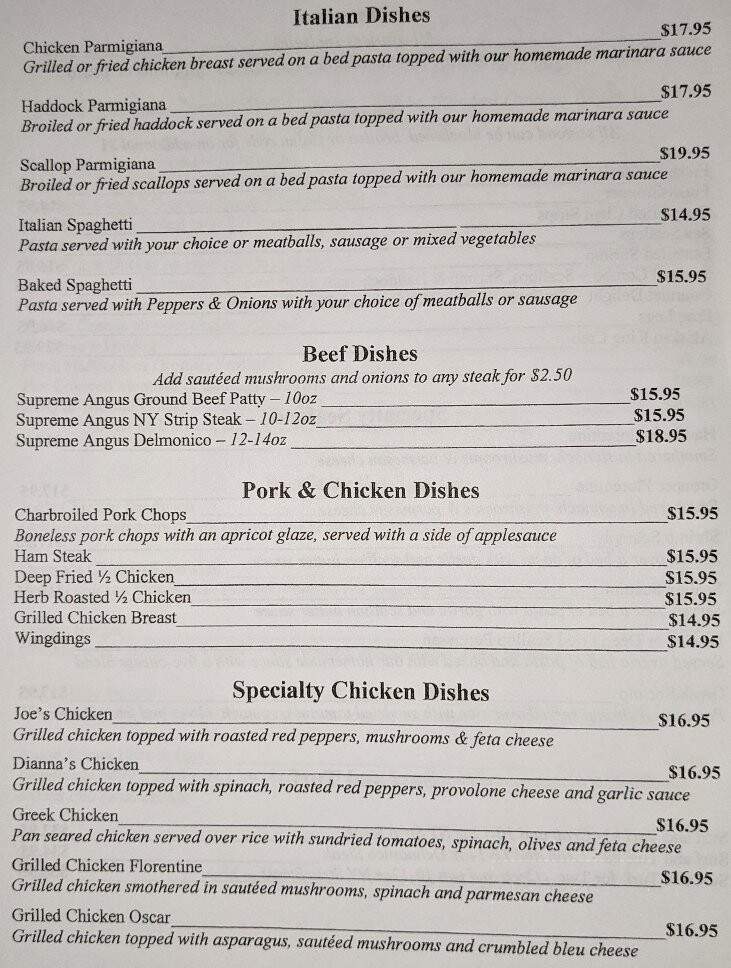Gary's Restaurant - Canastota, NY menu_pic