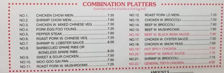 Chef Chan Restaurant - East Rutherford, NJ menu_pic