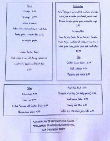 Panthertown Cafe - Lake Toxaway, NC menu_pic