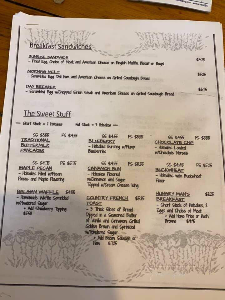 Wiser Choice Restaurant - Laceyville, PA menu_pic