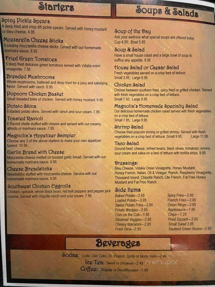 Cafe Magnolia - Scotts Hill, TN menu_pic