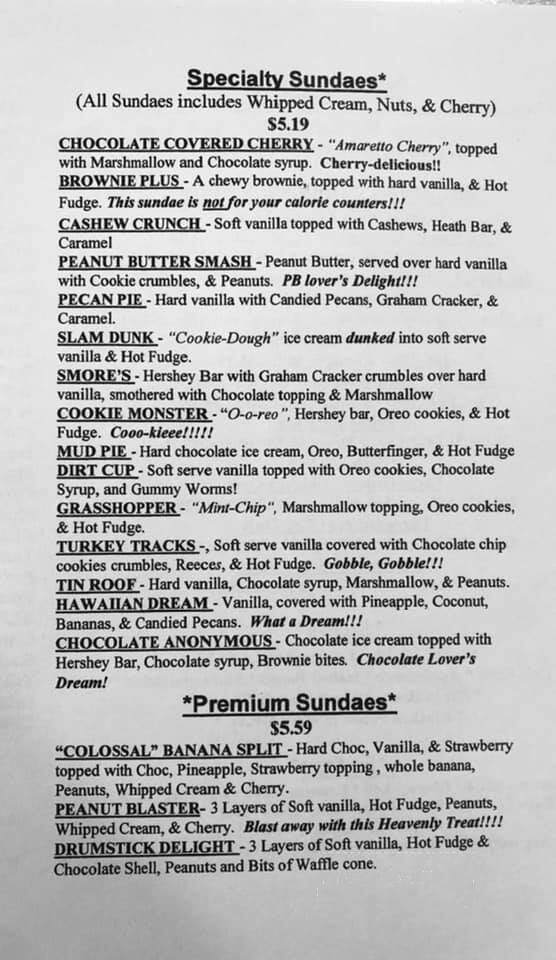 Big Dipper - Converse, IN menu_pic