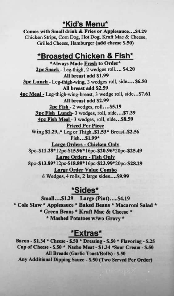 Big Dipper - Converse, IN menu_pic