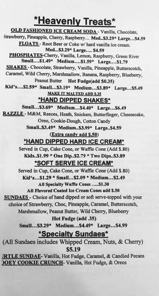Big Dipper - Converse, IN menu_pic