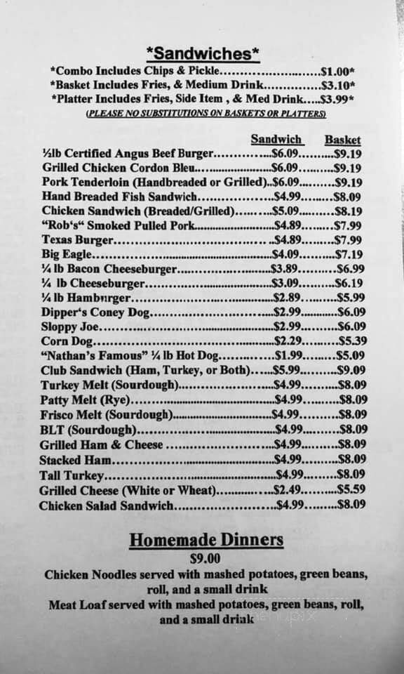 Big Dipper - Converse, IN menu_pic