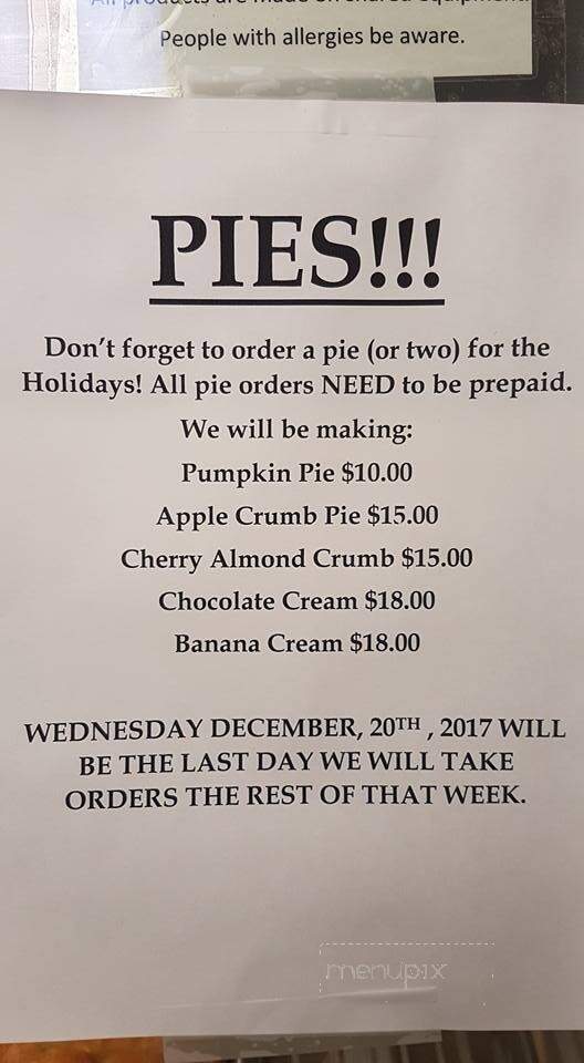 Baked In Pinetop - Pinetop, AZ menu_pic