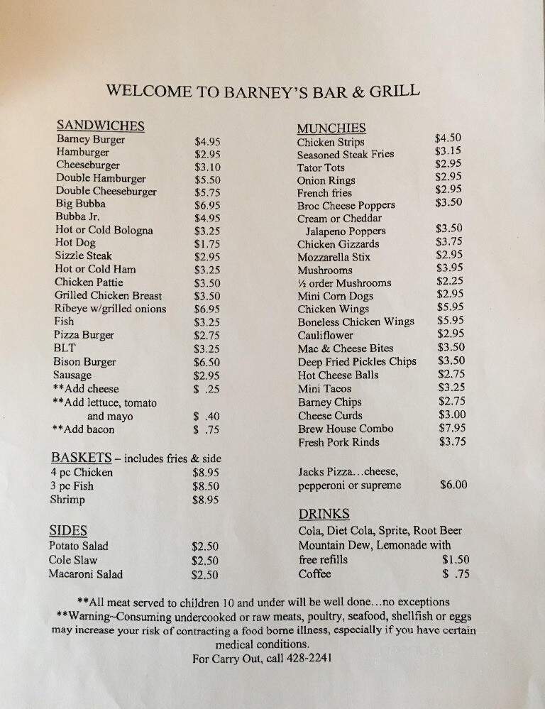 Barney's Bar & Grill - Evansport, OH
