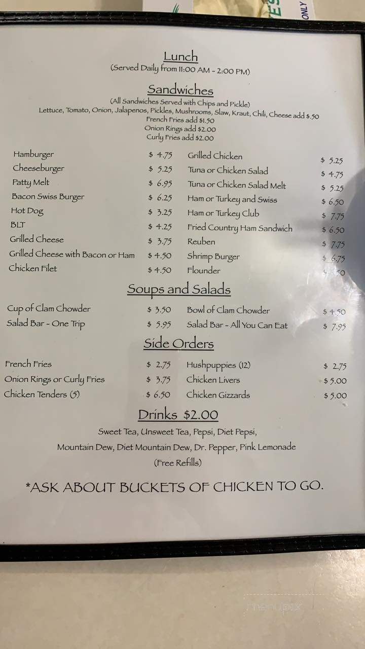 Tee Time Cafe - Shallotte, NC menu_pic