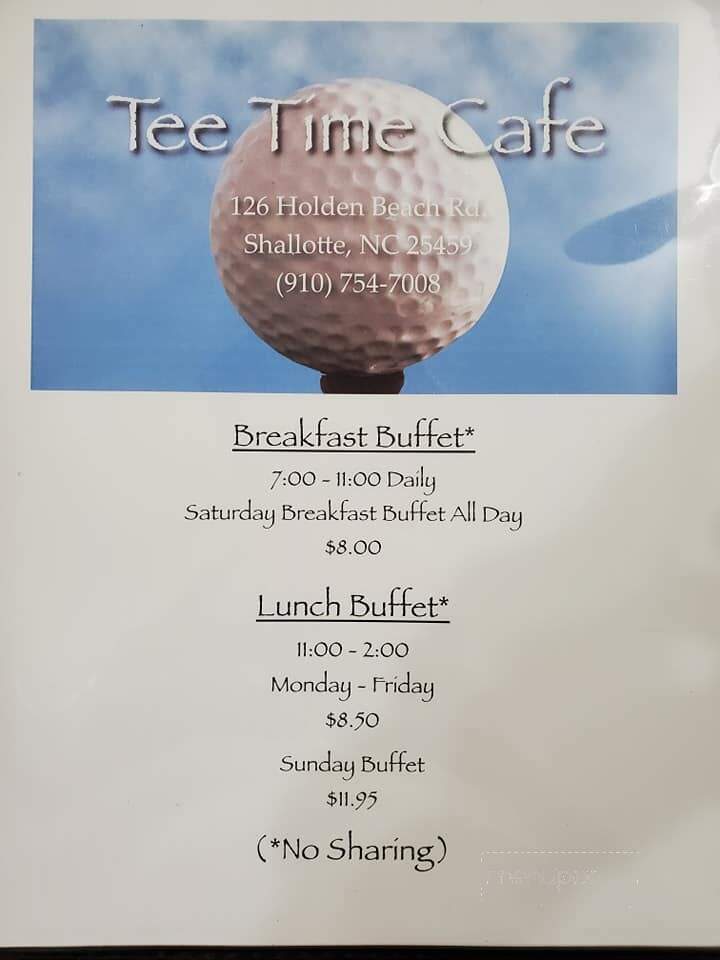 Tee Time Cafe - Shallotte, NC menu_pic