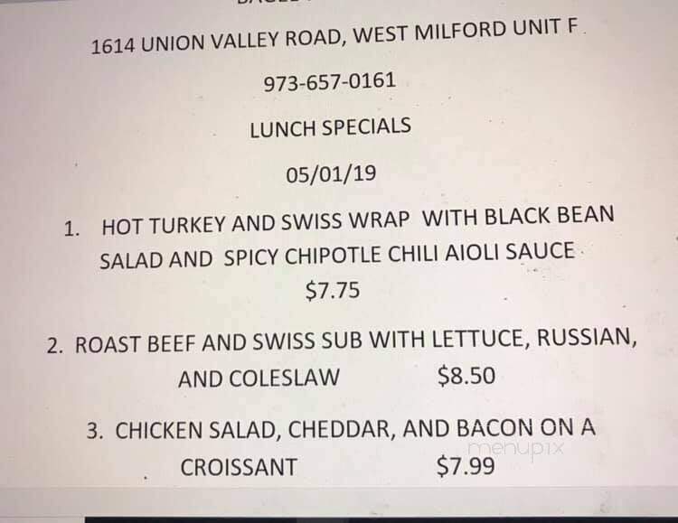 Bagel Town Cafe - West Milford, NJ menu_pic