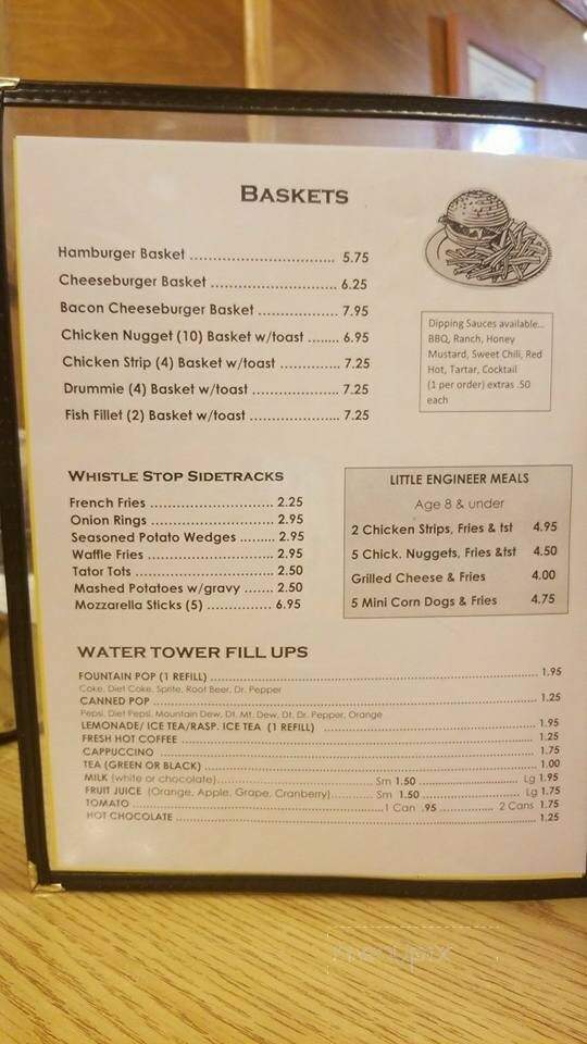 Whistle Stop Diner - Benson, MN menu_pic