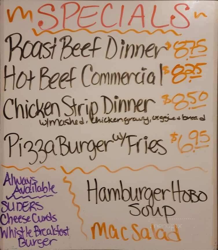 Whistle Stop Diner - Benson, MN menu_pic