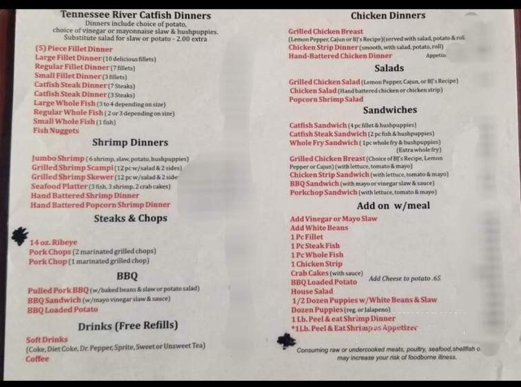 Little Josh's Fish Shack - Parsons, TN menu_pic