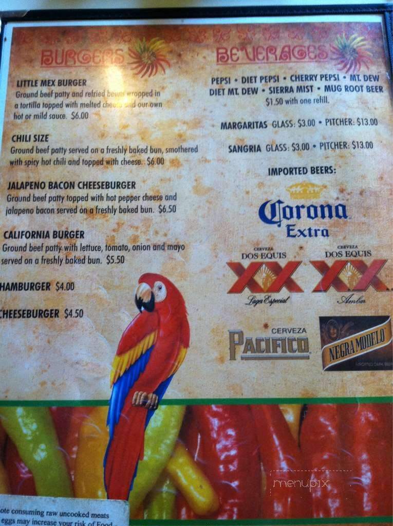 Little Mexico - Siren, WI menu_pic