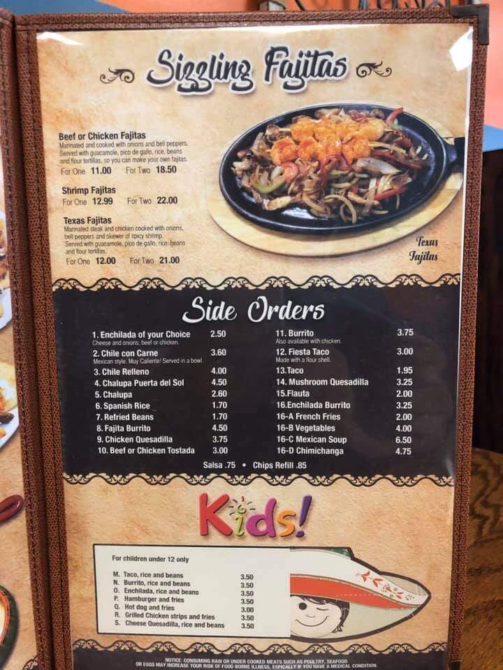 Puerta Del Sol - Nashville, GA menu_pic