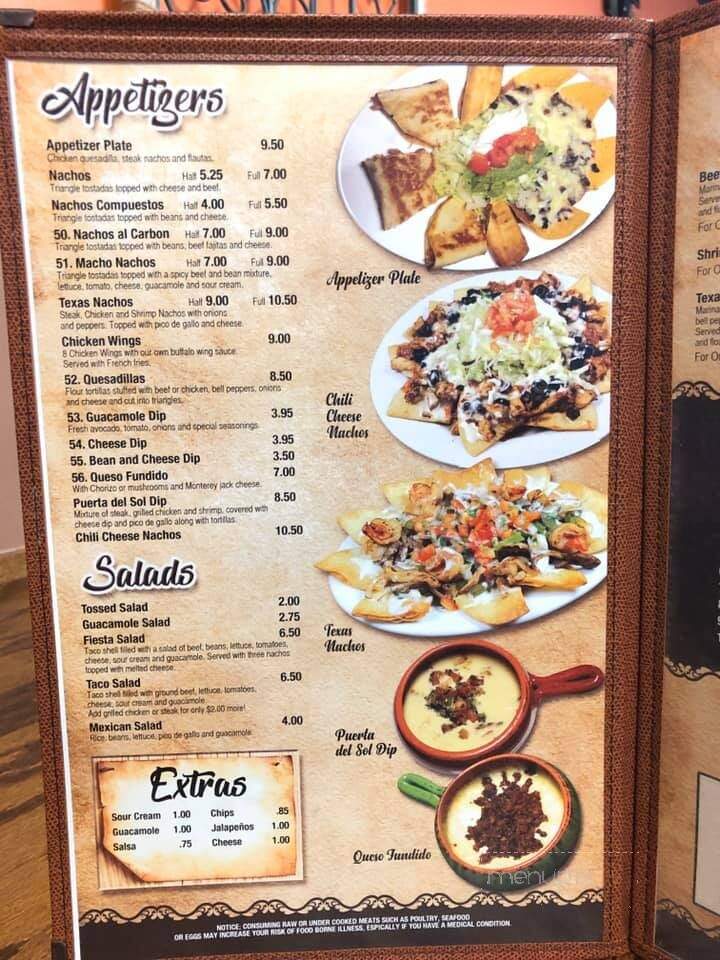 Puerta Del Sol - Nashville, GA menu_pic