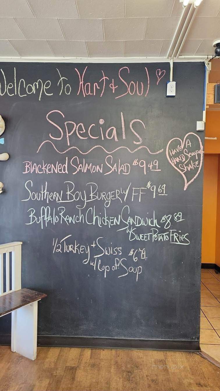 Hart & Soul Cafe - Hickory, NC menu_pic