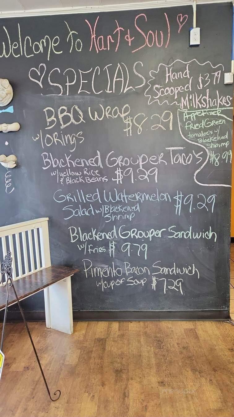 Hart & Soul Cafe - Hickory, NC menu_pic