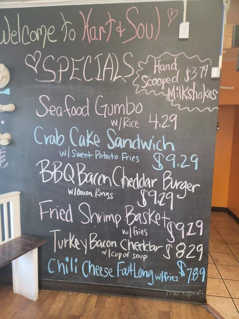 Hart & Soul Cafe - Hickory, NC menu_pic