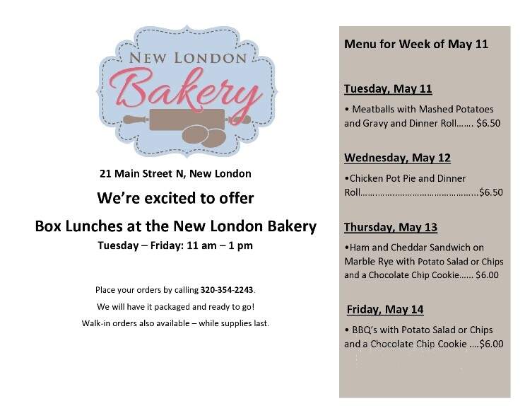 New London Bakery - New London, MN menu_pic