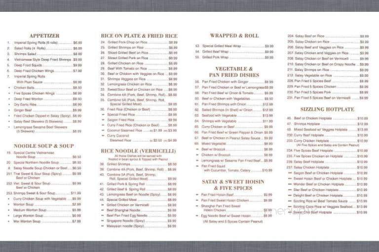 My Little Saigon Restaurant - Whitecourt, AB menu_pic