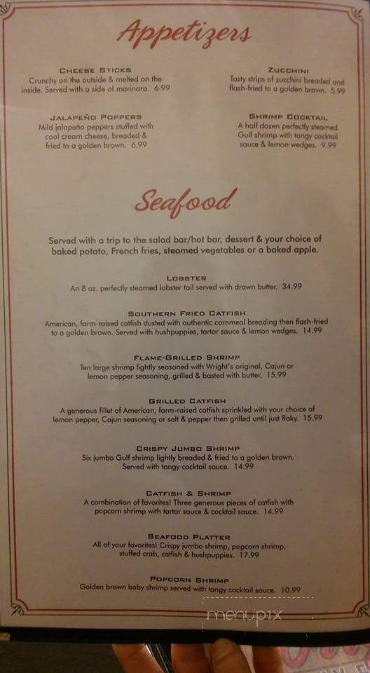 Wright's Family Steakhouse - Duncan, OK menu_pic