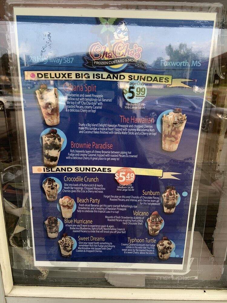 Cha Cha's Custard & More - Foxworth, MS menu_pic