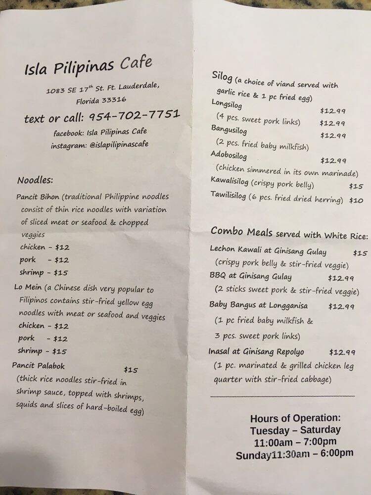 Isla Pilipinas Cafe - Fort Lauderdale, FL