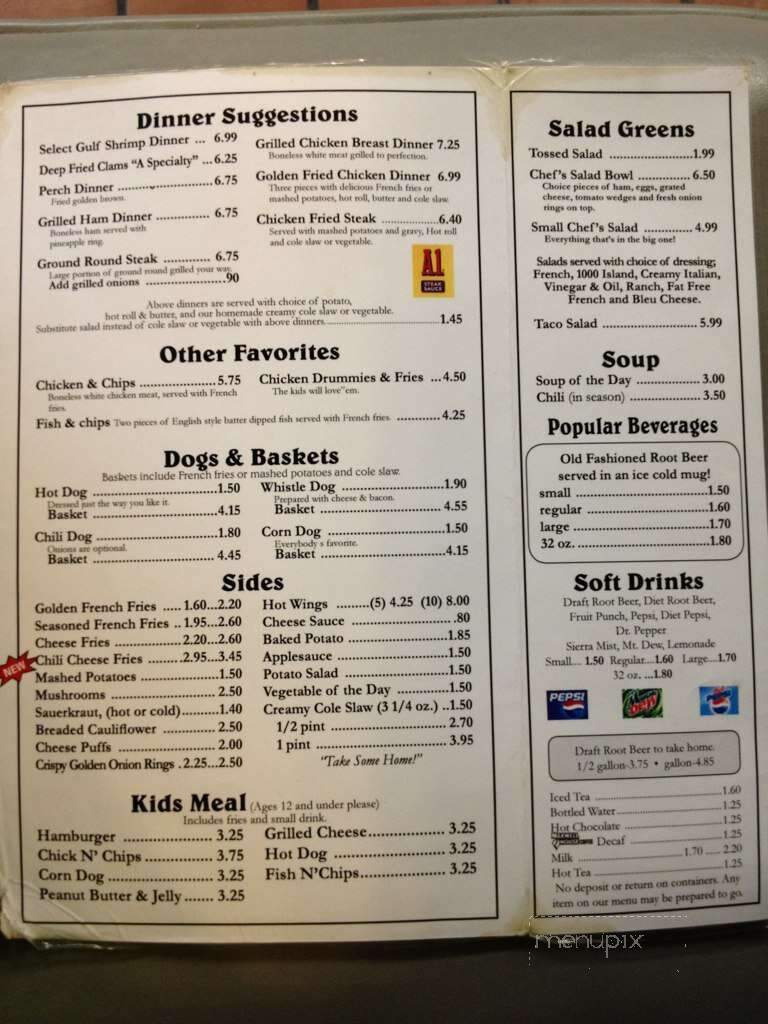 Henning's Root Beer Stand - Hoopeston, IL menu_pic
