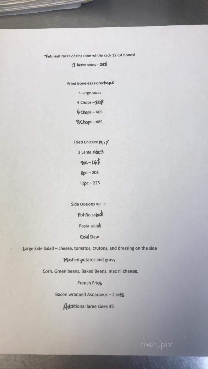 Palmyra Opera House - Palmyra, IL menu_pic
