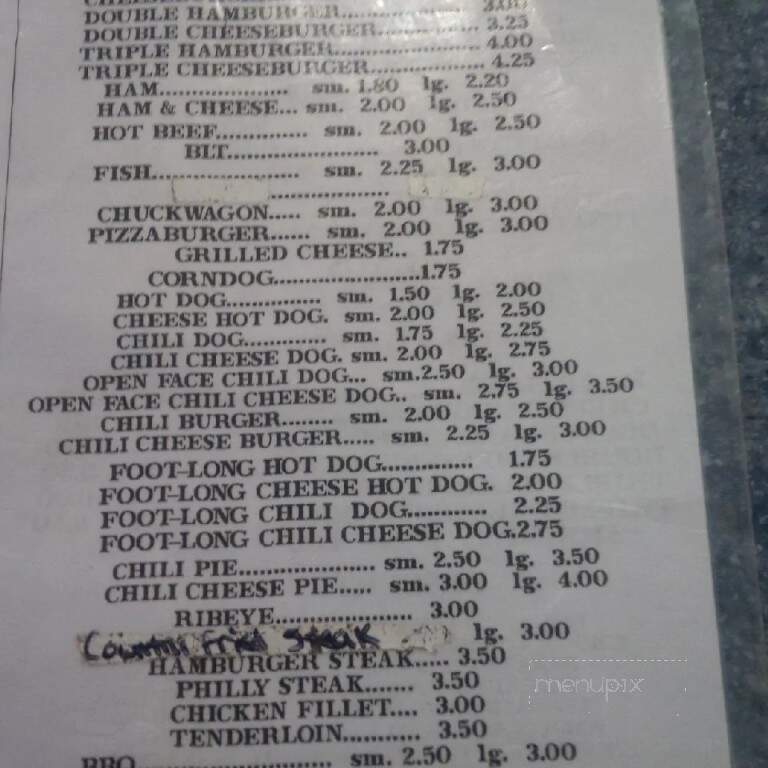 K & N Root Beer Drive In - Mayfield, KY menu_pic