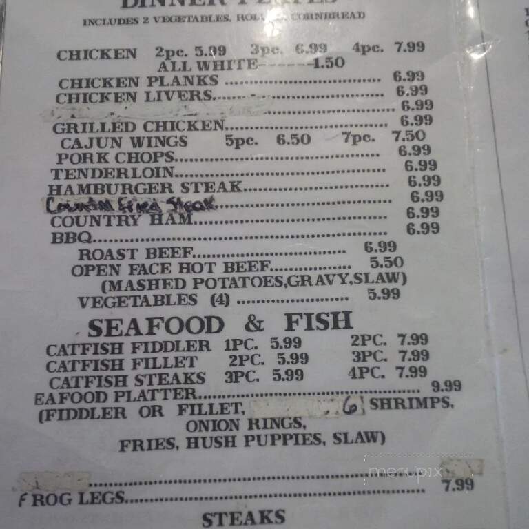 K & N Root Beer Drive In - Mayfield, KY menu_pic