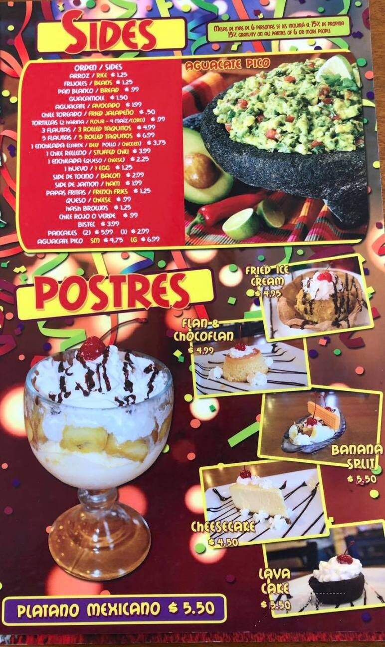 Viva Mexico - Albuquerque, NM menu_pic