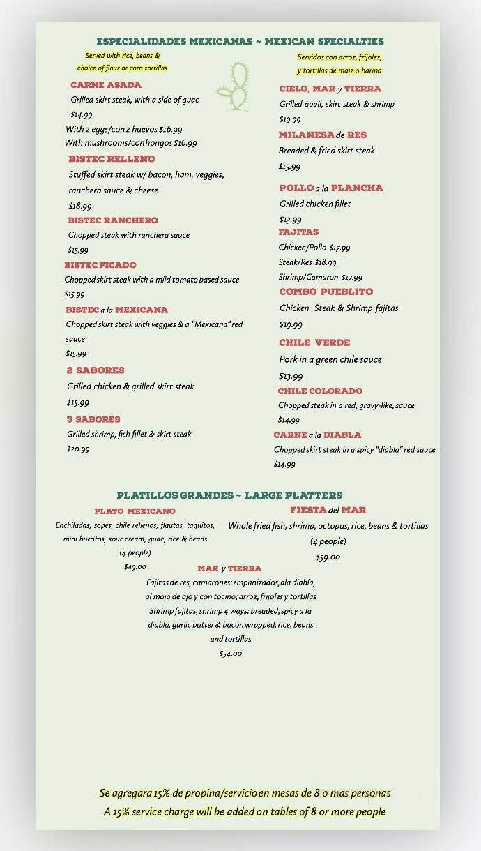 El Pueblito Restaurant - Santa Maria, CA menu_pic
