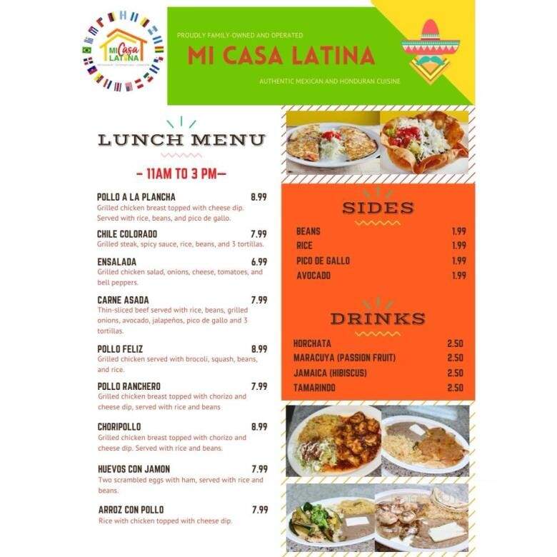 Mi casa Latina - Elgin, SC menu_pic