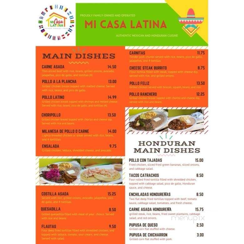 Mi casa Latina - Elgin, SC menu_pic