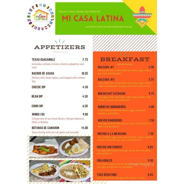 Mi casa Latina - Elgin, SC menu_pic