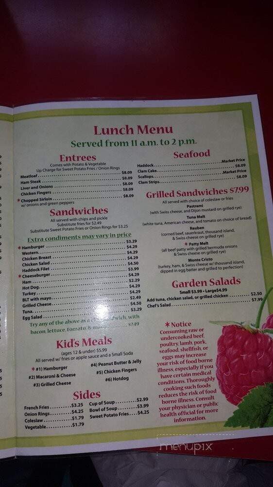 Mel's Raspberry Patch - Sanford, ME menu_pic