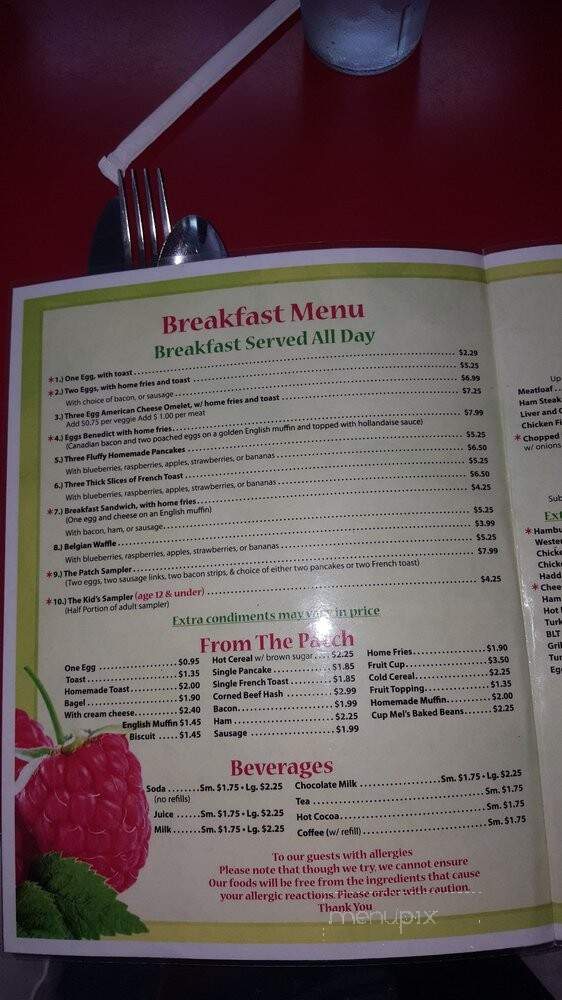 Mel's Raspberry Patch - Sanford, ME menu_pic