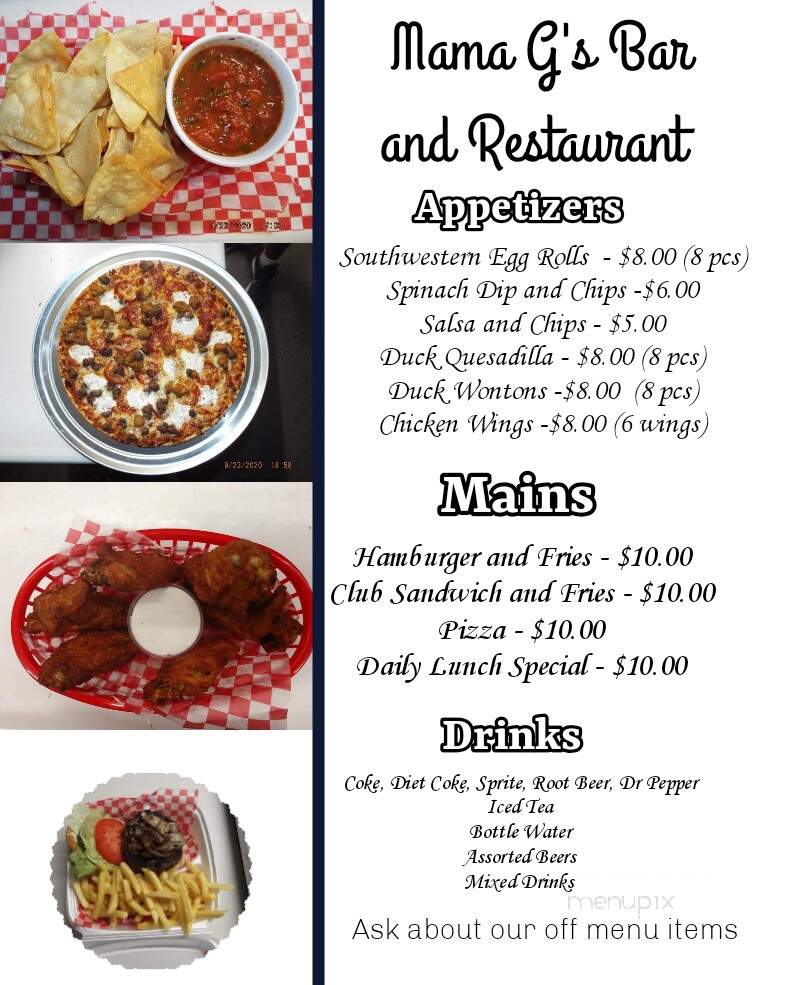Mama G's - Morgan City, LA menu_pic