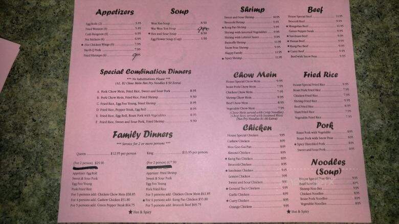 Chin's Cafe - Carlin, NV menu_pic