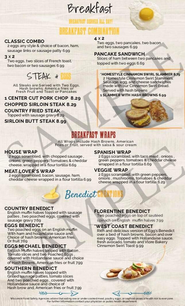 Sparta Steakhouse - Sparta, WI menu_pic