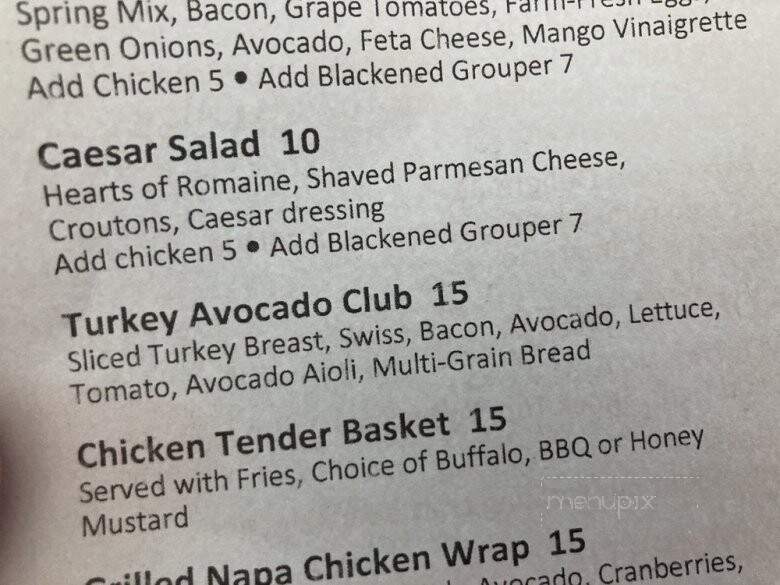 Kokomos Bar & Grille - Clearwater Beach, FL menu_pic